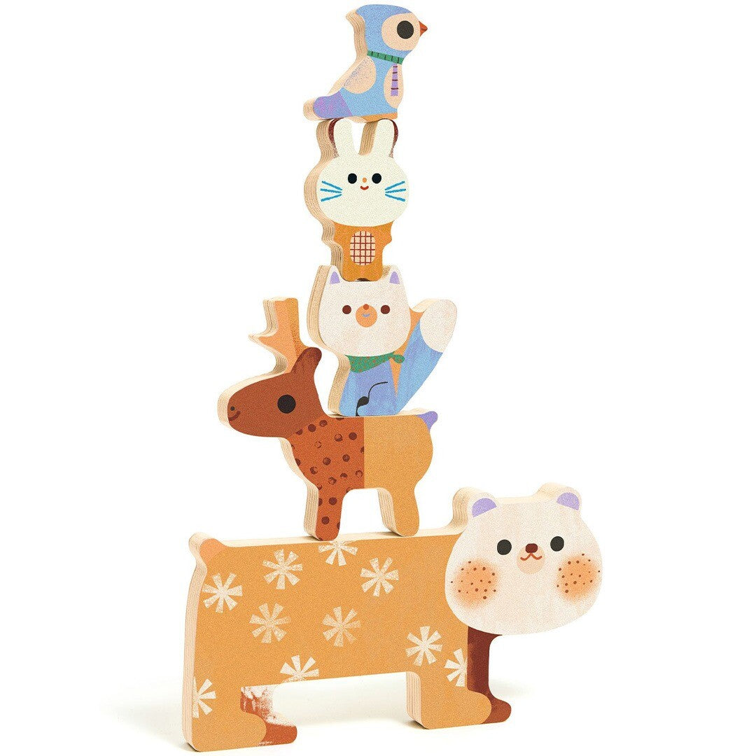 Djeco houten puzzel woody stack - 5st