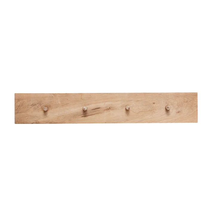 Hübsch Interior - Hakenleiste mit 4 Haken, Länge 60 cm, Eiche