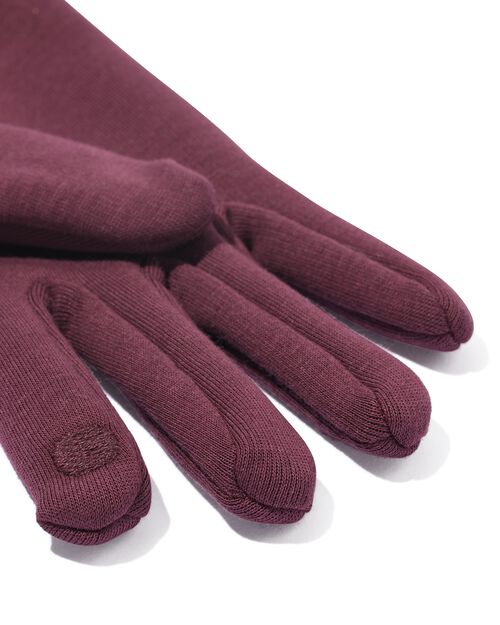 gants en jersey spécial écran tactile pour femmes rouge foncé