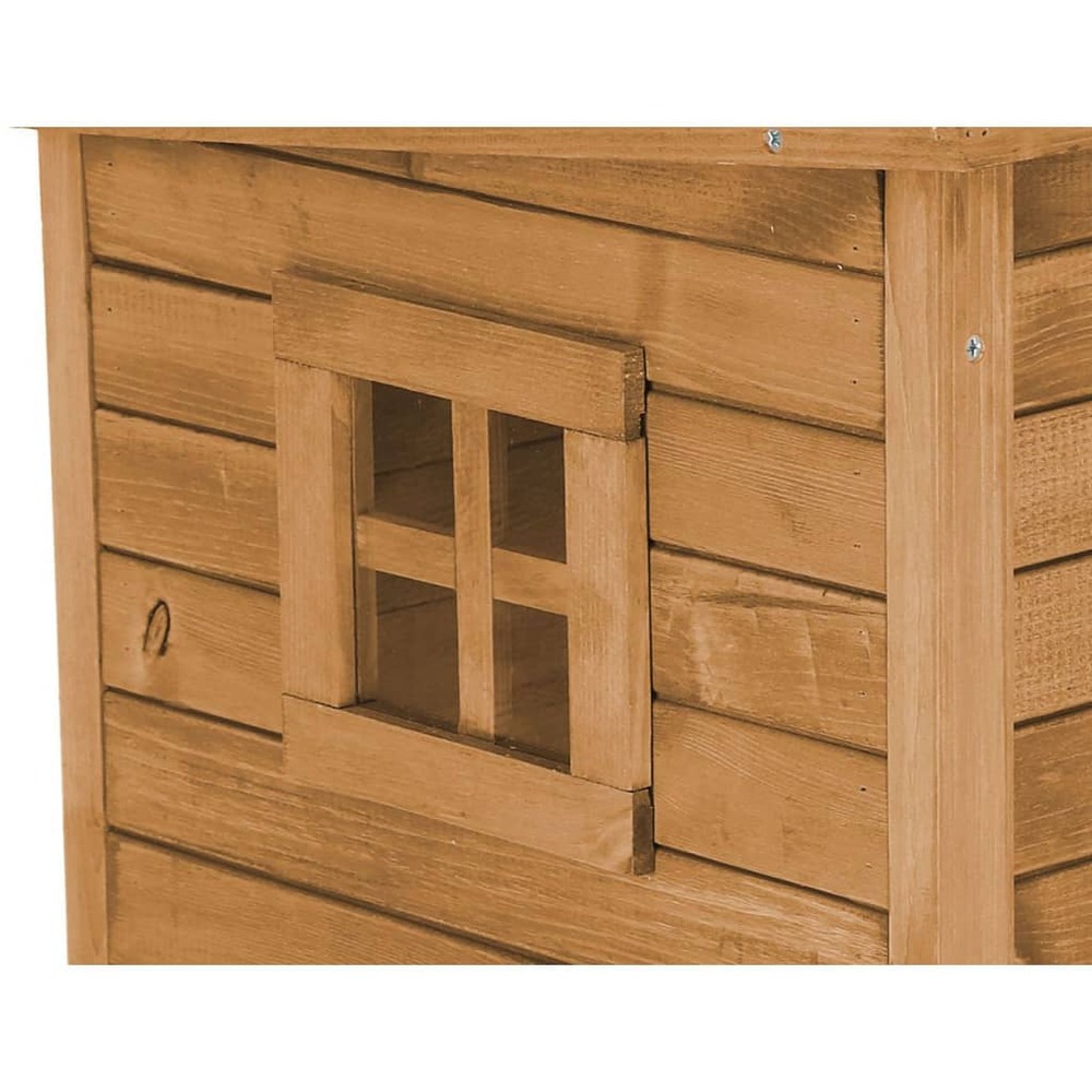 Maison pour chats rustica 57x45x43 cm marron et vert