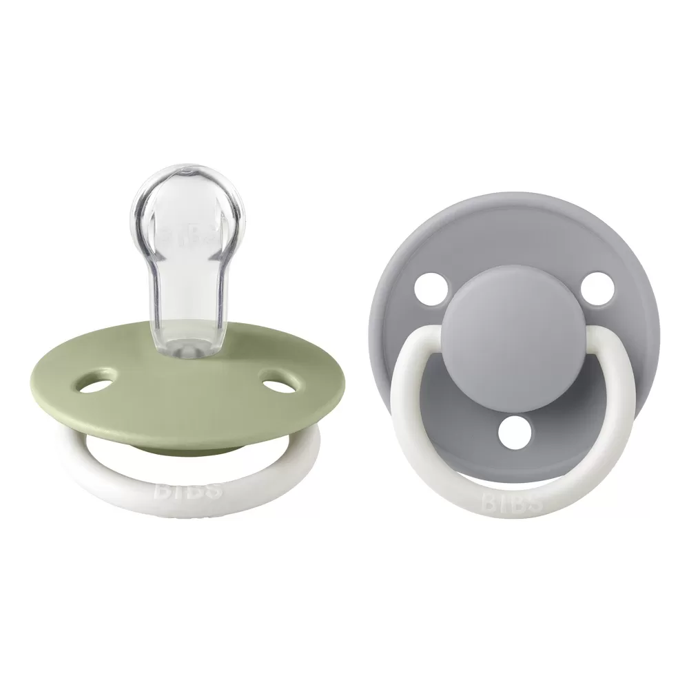 BIBS De Lux GLOW Silicone Onesize 2 pak - Flere farver