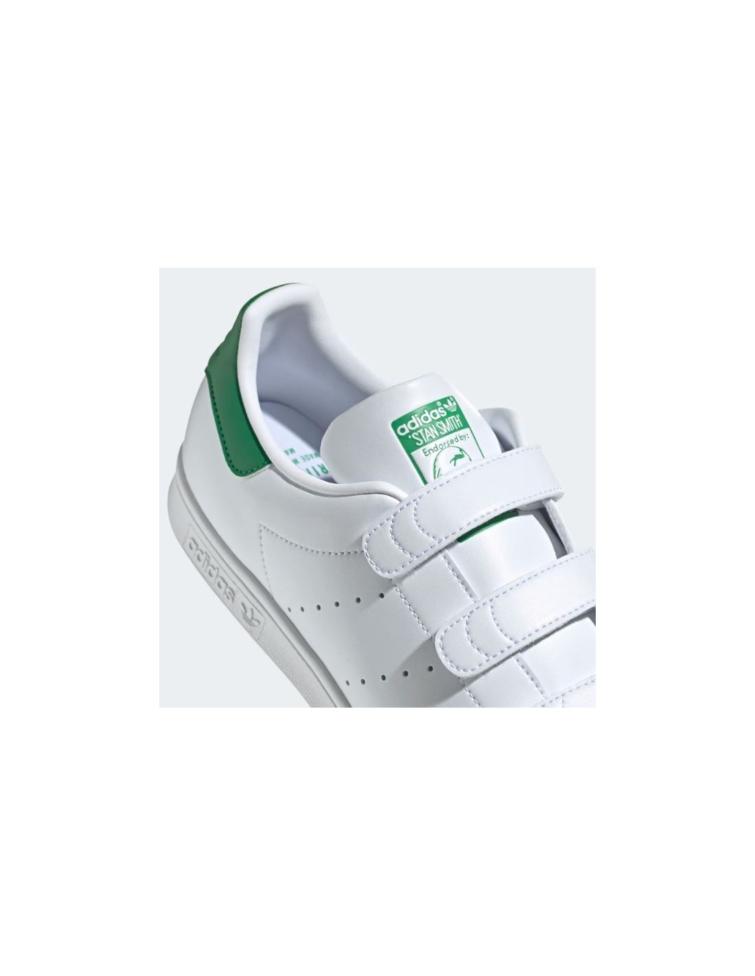 adidas Sneakers Mixte Stan Smith CF Vegan Blanc/Vert