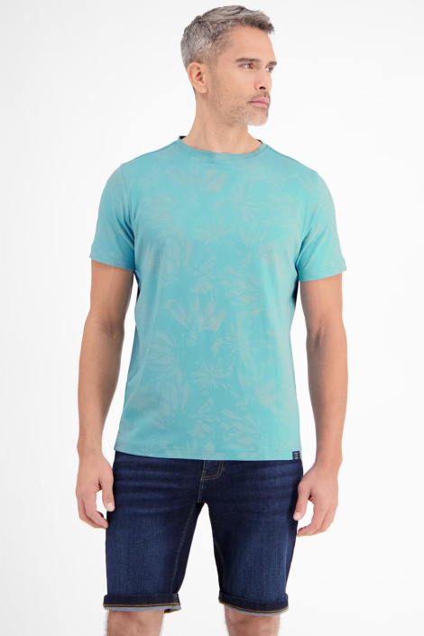 Lerros blauwe heren t-shirt