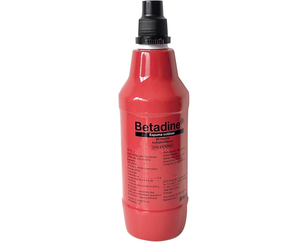 ESPUMA BETADINE CUTÂNEA 40MG/ML 500ML