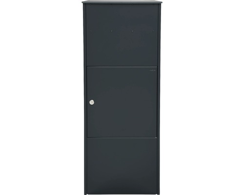 MEFA pakketbrievenbus, gegalvaniseerd staal, BxHxD 421/1010/344 mm, Eiken 481, antracietgrijs RAL 7016, glanzend, achteringang