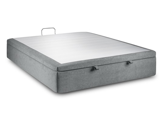 SOMMEIL DE PLOMB - Sommier 140 x 200 Sommier coffre tissu gris anthracite 140x200 h39cm