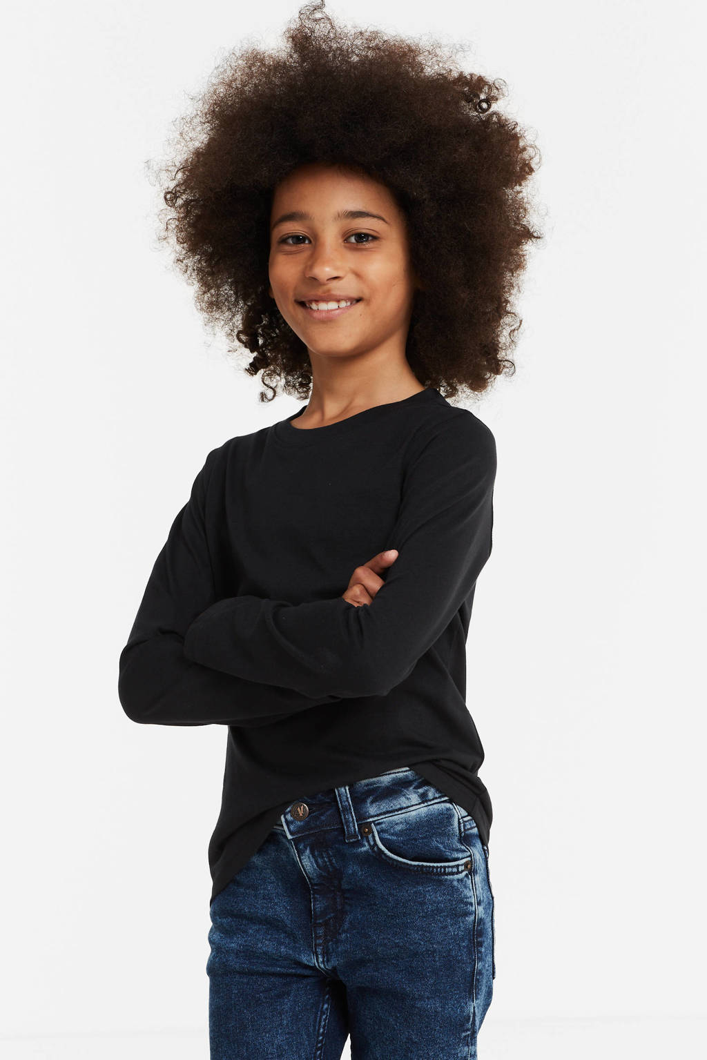 anytime longsleeve T-shirt zwart