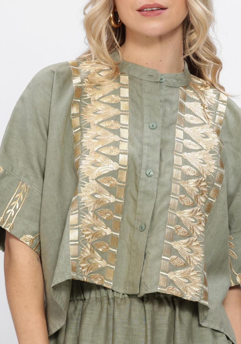 groene greek archaic kori blouses s26k-2075047