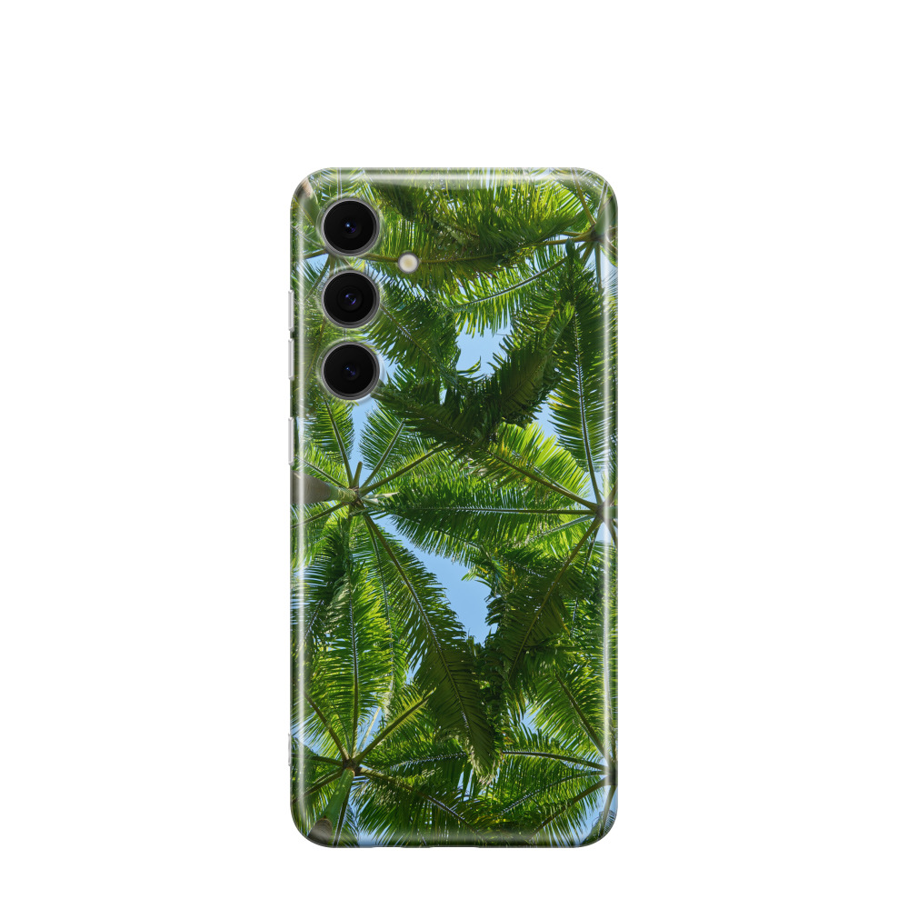 Samsung Galaxy S24 FE Gummi Hülle Grünes Dach - Grün