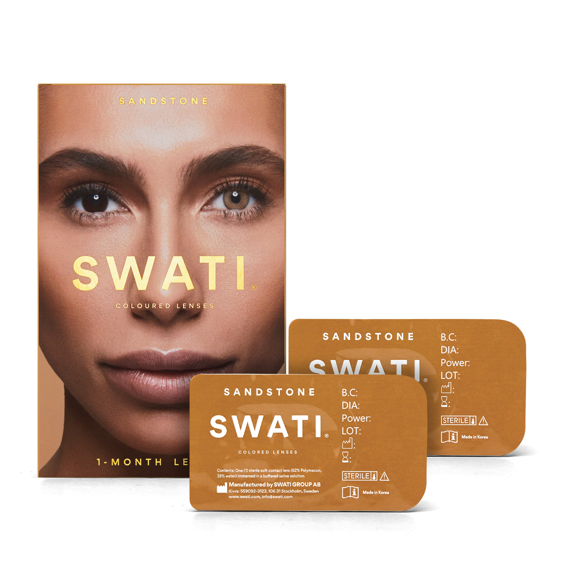 SWATI Coloured Lenses Sandstone 1 Month
