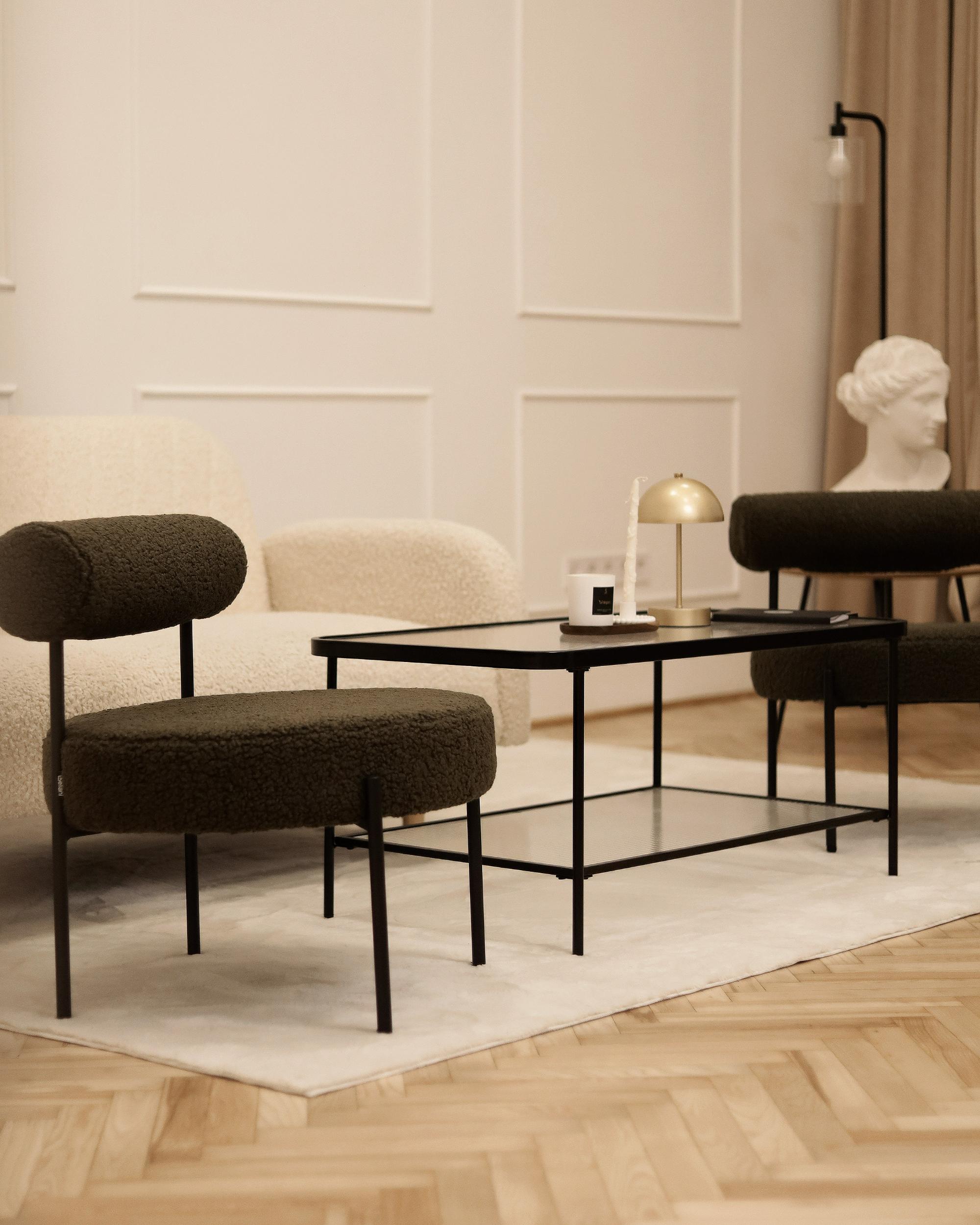 Salontafel BLAIR Veiligheidsglas Zwart