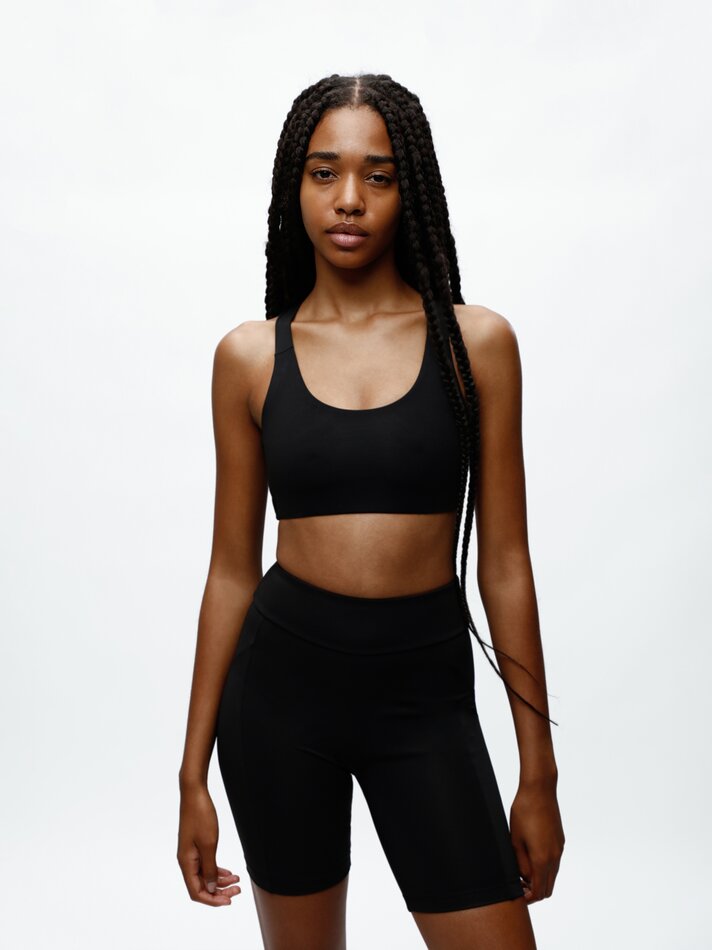 Calça legging esportiva para ciclismo - Preta