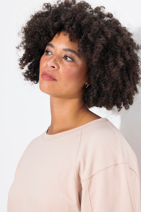 Sweatshirt, A-Linie, geraffter Raglan-Langarm