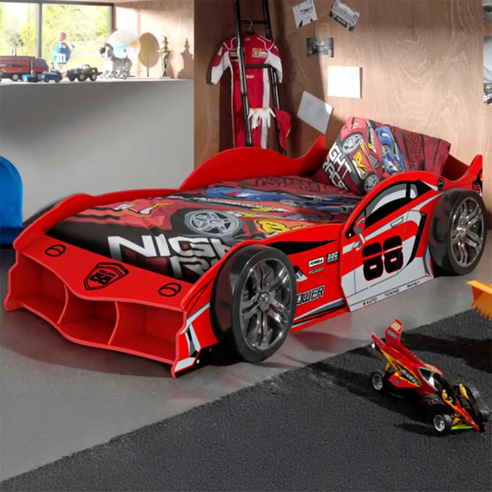Autobed Max 90x200cm - rood