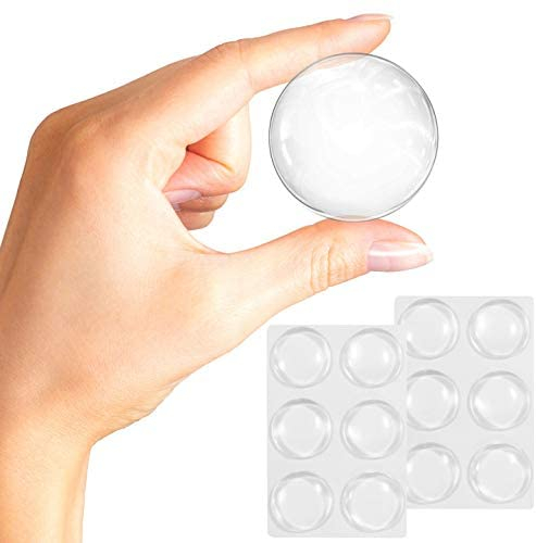 (6er Set) Ø5cm Tür Puffer Anschlagdämpfer Möbelpuffer Wandschoner Selbstklebend - Transparent