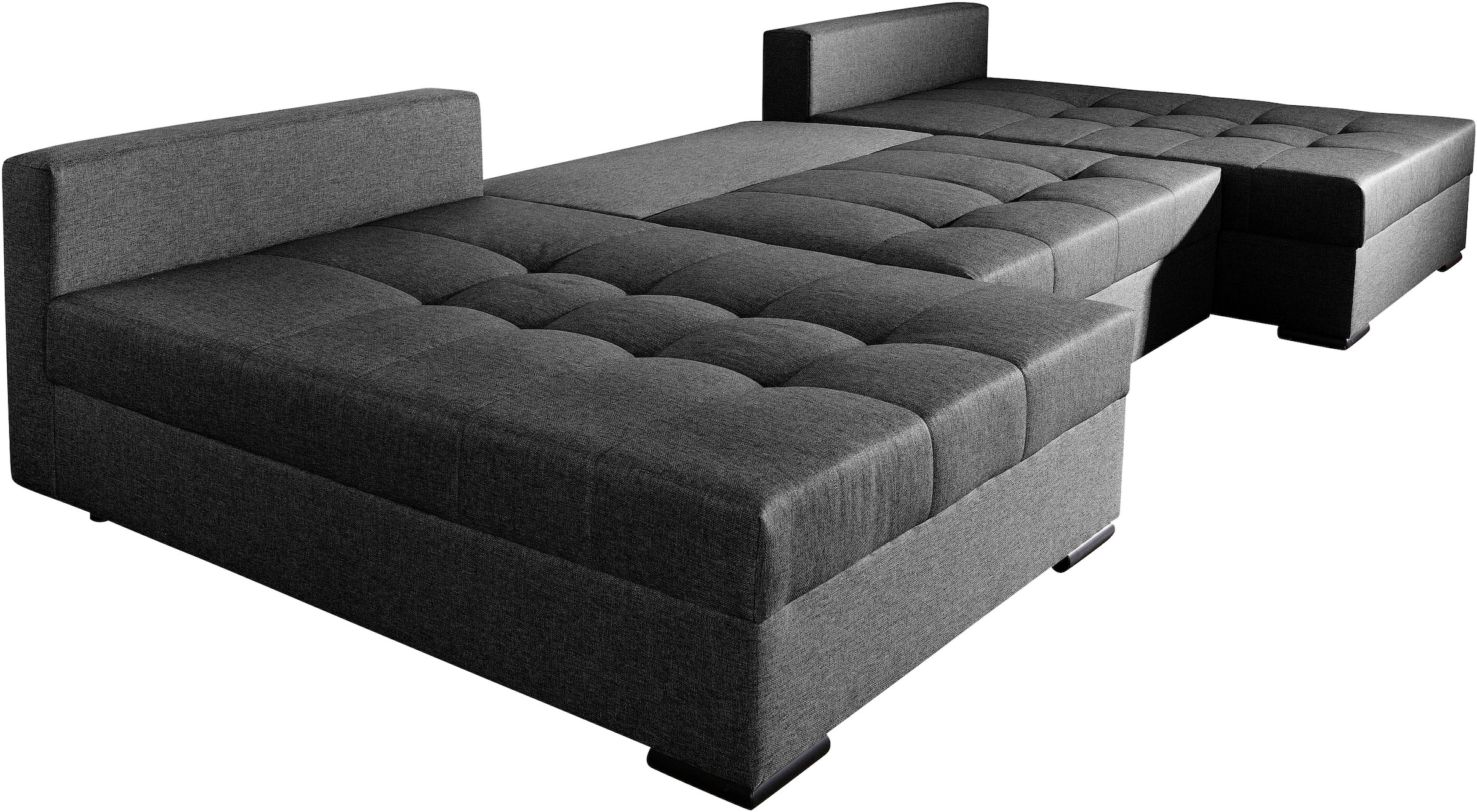 COLLECTION AB Wohnlandschaft »Josy U-Form, B: 307 cm« mit Bettfunktion & Bettkasten, Federkern