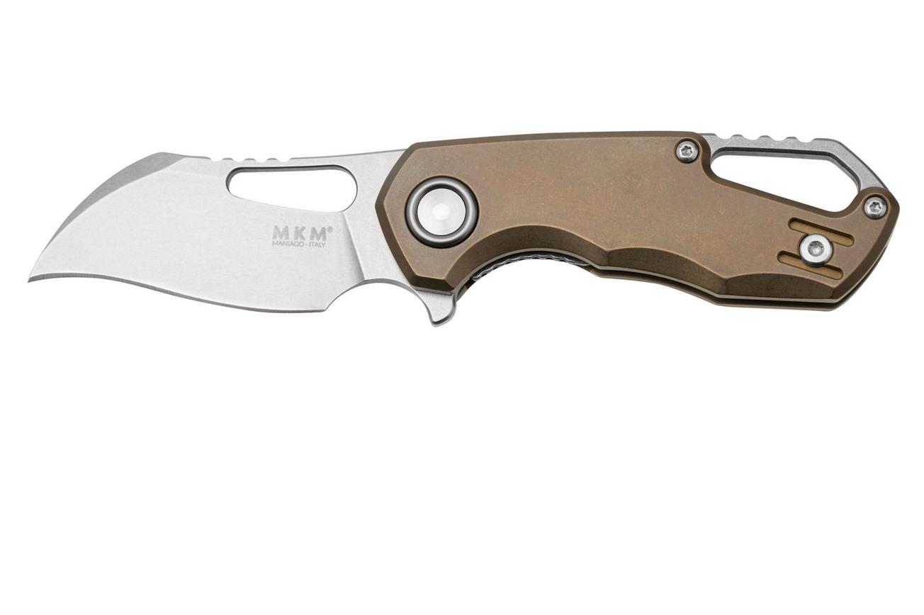 MKM Isonzo FX03M-1TBR, Hawkbill Stonewashed Böhler M390 Bronze Titanium, zakmes