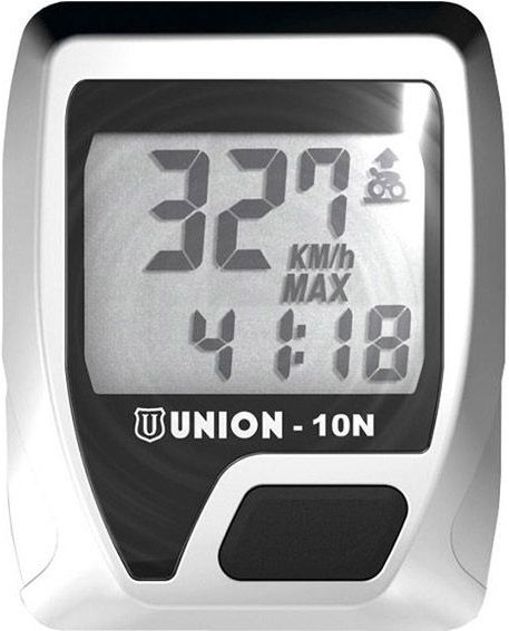 Union - 10N Fietscomputer - Wit - 10 Functies - Waterbestendig