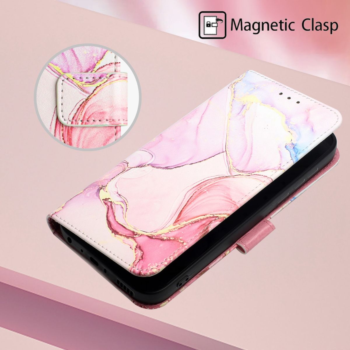 Hülle Handy Schutz für Apple iPhone 15 Pro Max Case Cover Klapp Tasche Wallet
