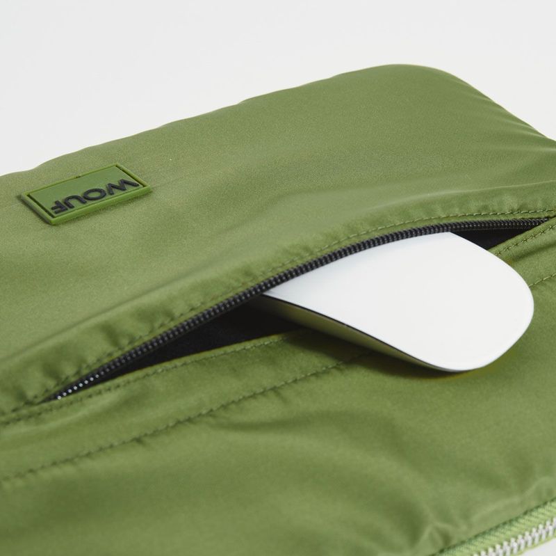 Wouf - Laptop Hoes - Groen - 100% Polyamide