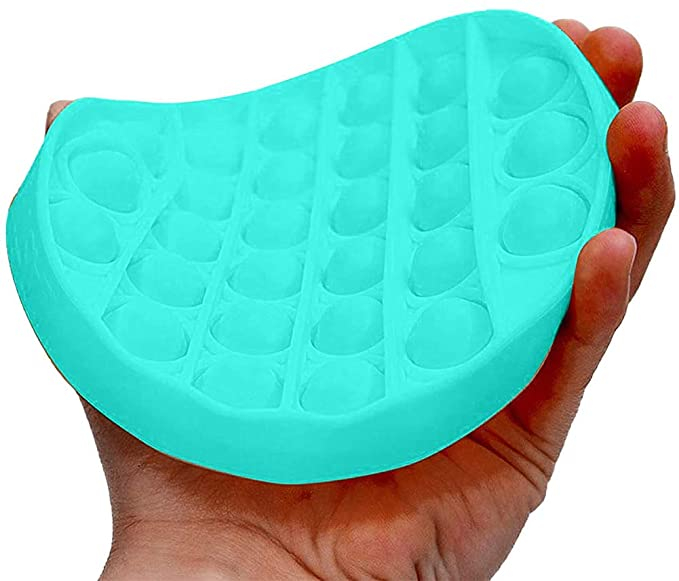(125x125mm) Anti Stress Silikon Bubbles Pop It Fidget Spiel - Grün