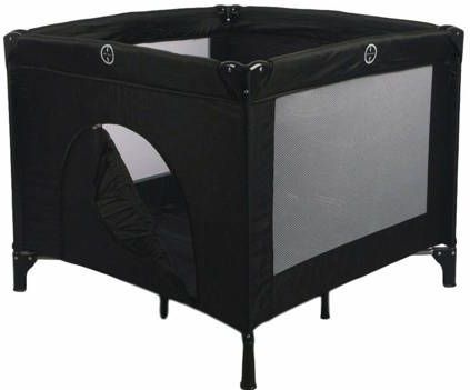 Ding Deluxe Inklapbare Box - Babybox - Zwart - Incl. bodemverhoger