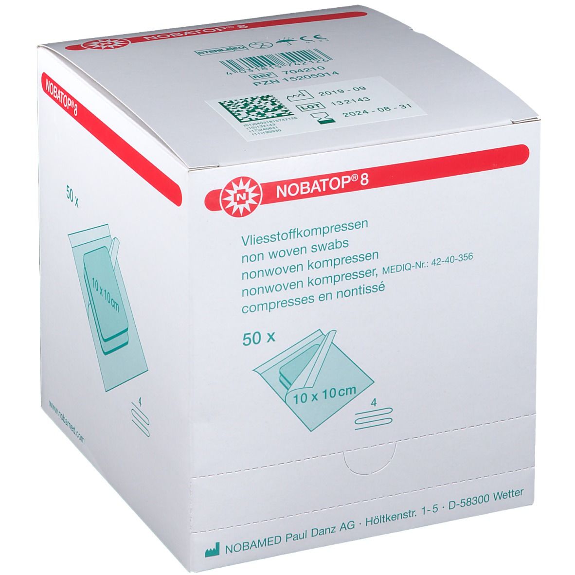 NOBATOP® 8 10x10 cm steril