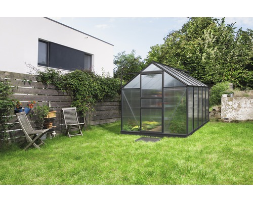 Vitavia Venus 5000 kas, dubbelwandige polycarbonaat panelen 6 mm, 195x257 cm, zwart