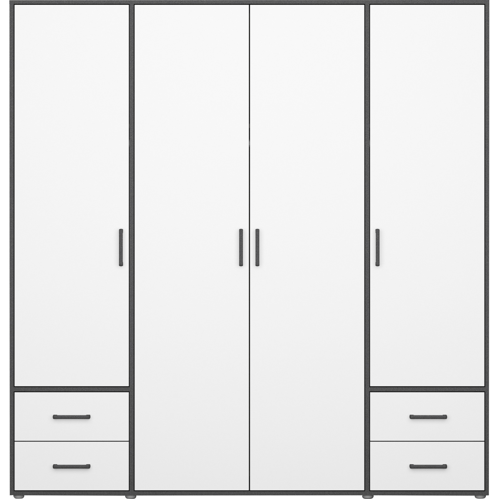 Schrank Voyager Dekor 187 x 194 x 53 cm weiss / grau met.