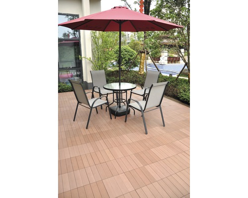 Konsta WPC kliktegel 30 x 30 cm, bruin