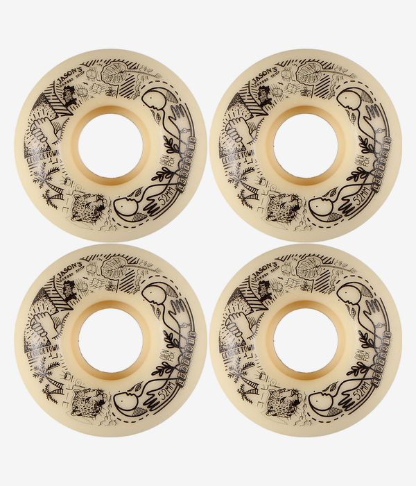 Loophole Fox Teardrop Rollen (white black) 52mm 101A 4er Pack