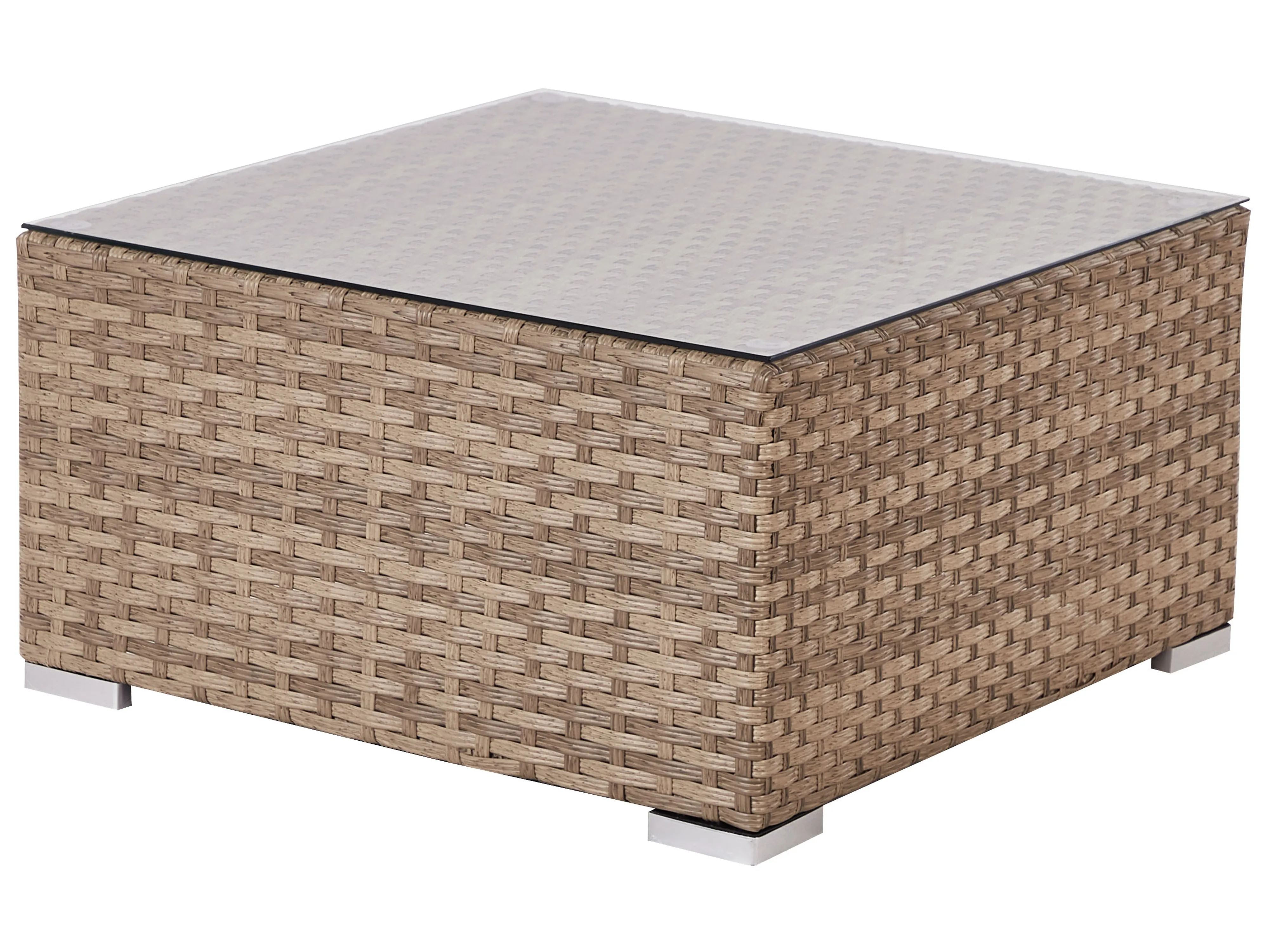 Tuin hoekloungeset met tafel 4-zits SANO linkszijdig modulair PE rotan Natuurlijk