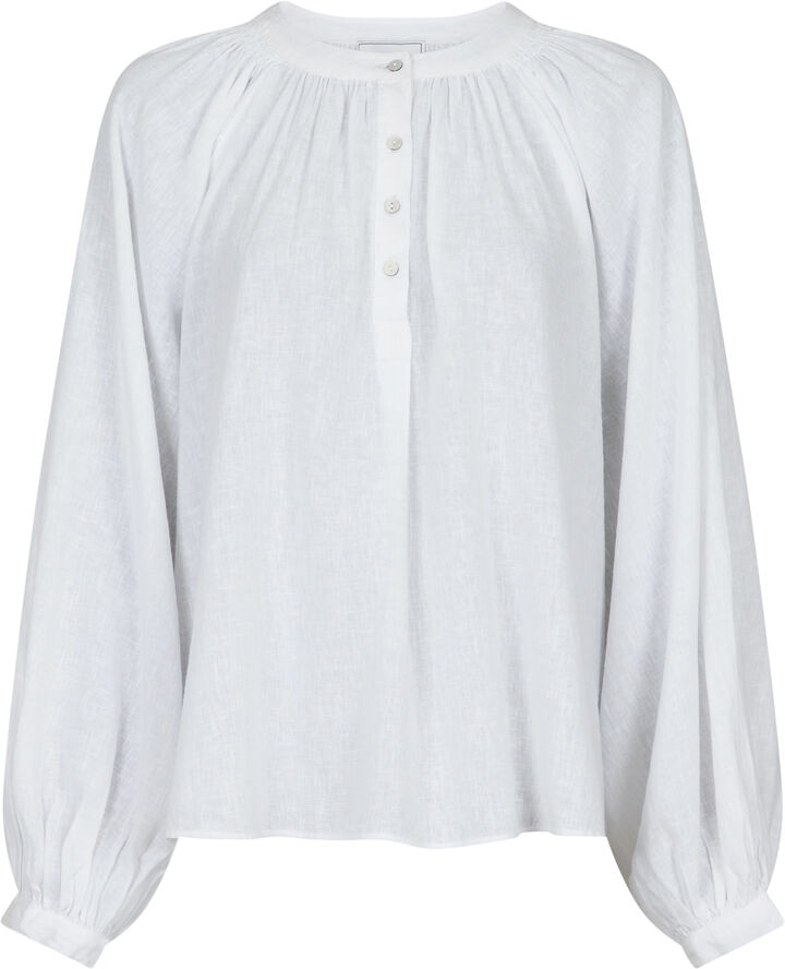 Neo Noir Kirsty Solid Blouse White