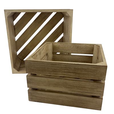 Set de 2 caisses déco gigognes en bois