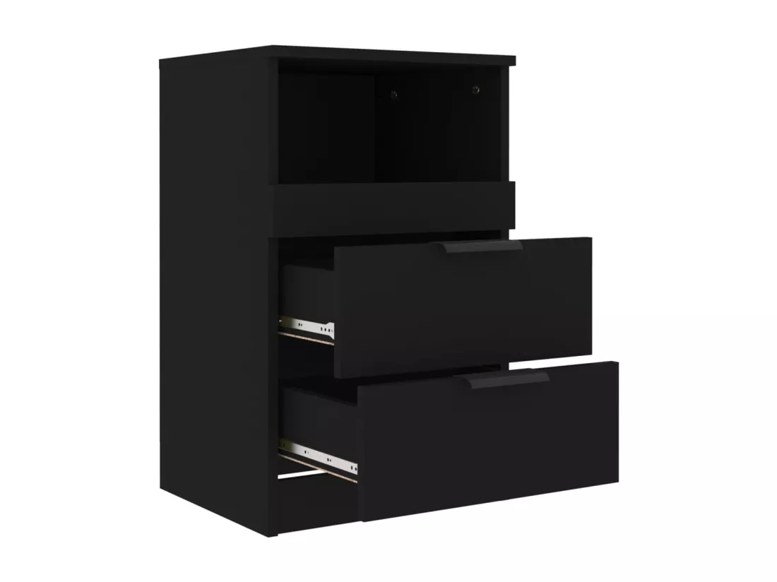 Table de chevet Noir Bois d'ingénierie