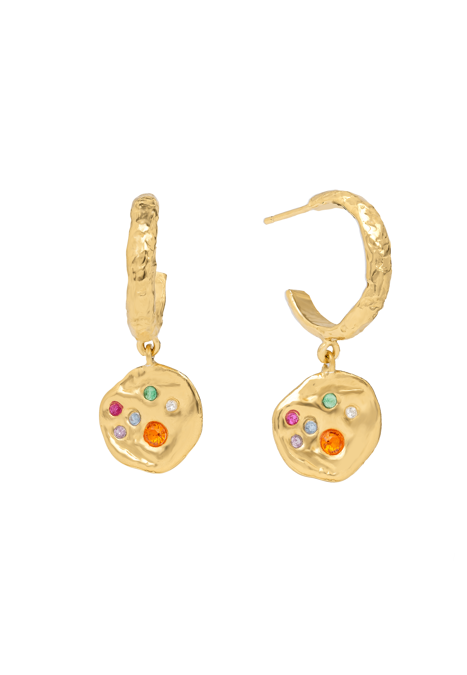 SADIE COIN - Petites créoles avec pièce | Doré