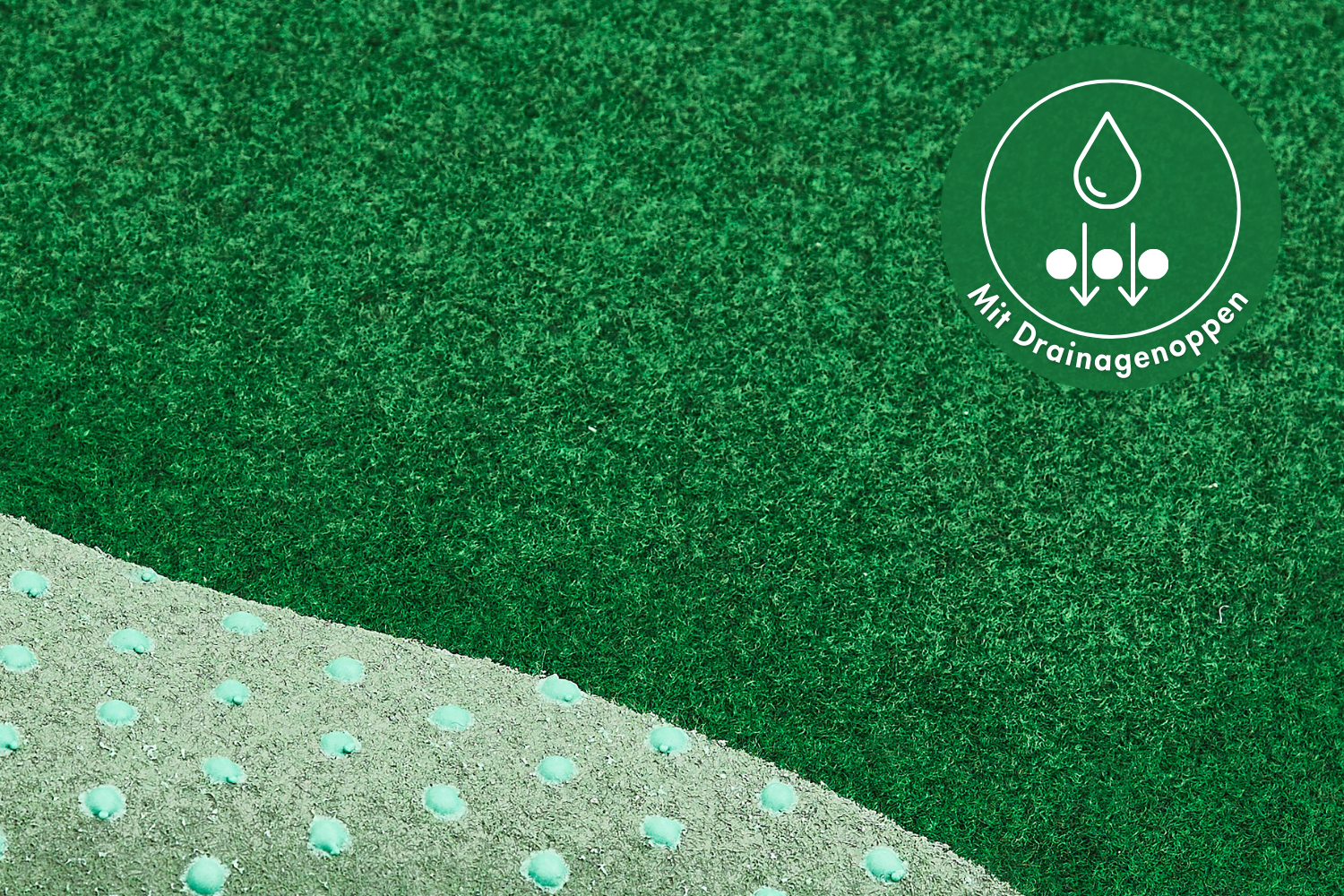 Kunstgras zwembadtapijt, rond, 130 cm, in groen