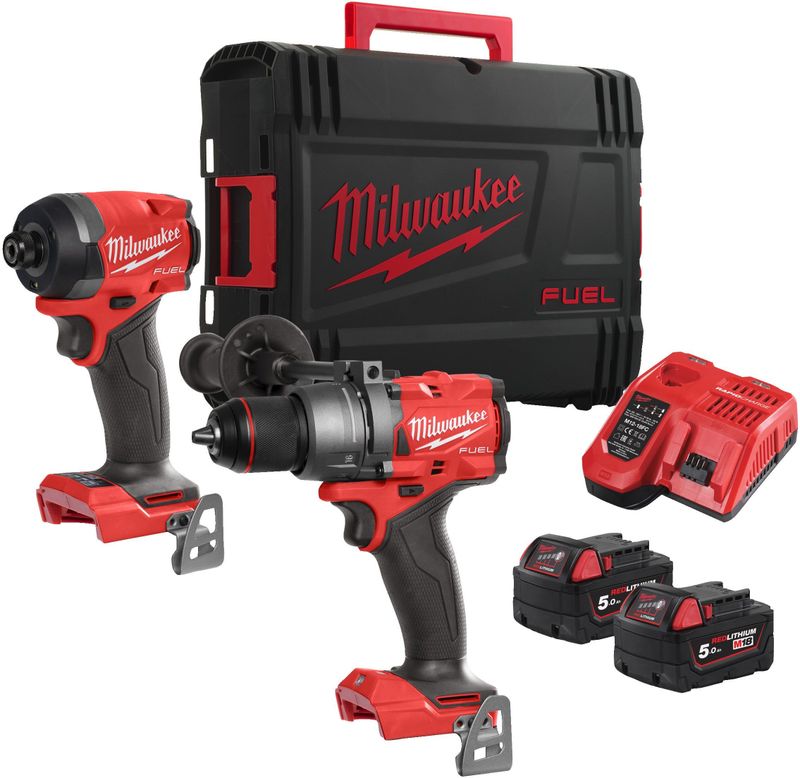 Milwaukee M18 FPP2A3-502X Powerpack M18 FPD3 + M18 FID3 18V 5.0Ah In HD-Box - 4933480873