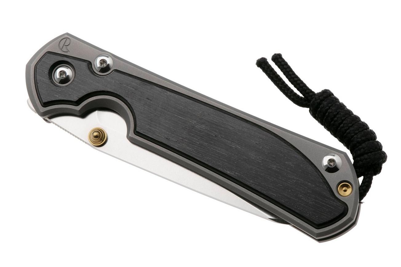 Chris Reeve Large Sebenza 31 Insingo L31-1124, Stonewashed CPM MagnaCut, Sand Blasted Titanium, Bog Oak Inlay zakmes