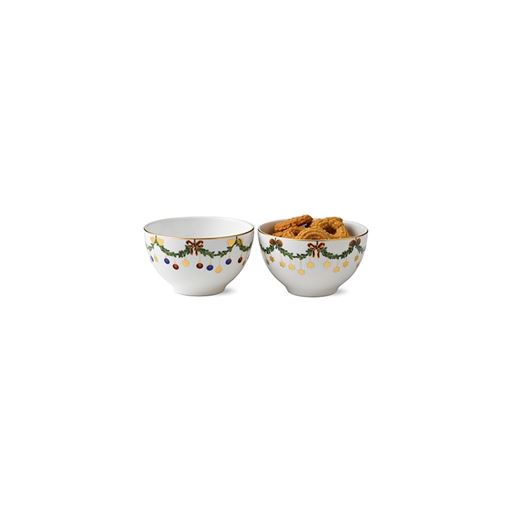 Royal Copenhagen Stjerne Riflet Jul Konfektskål, Ø11 cm