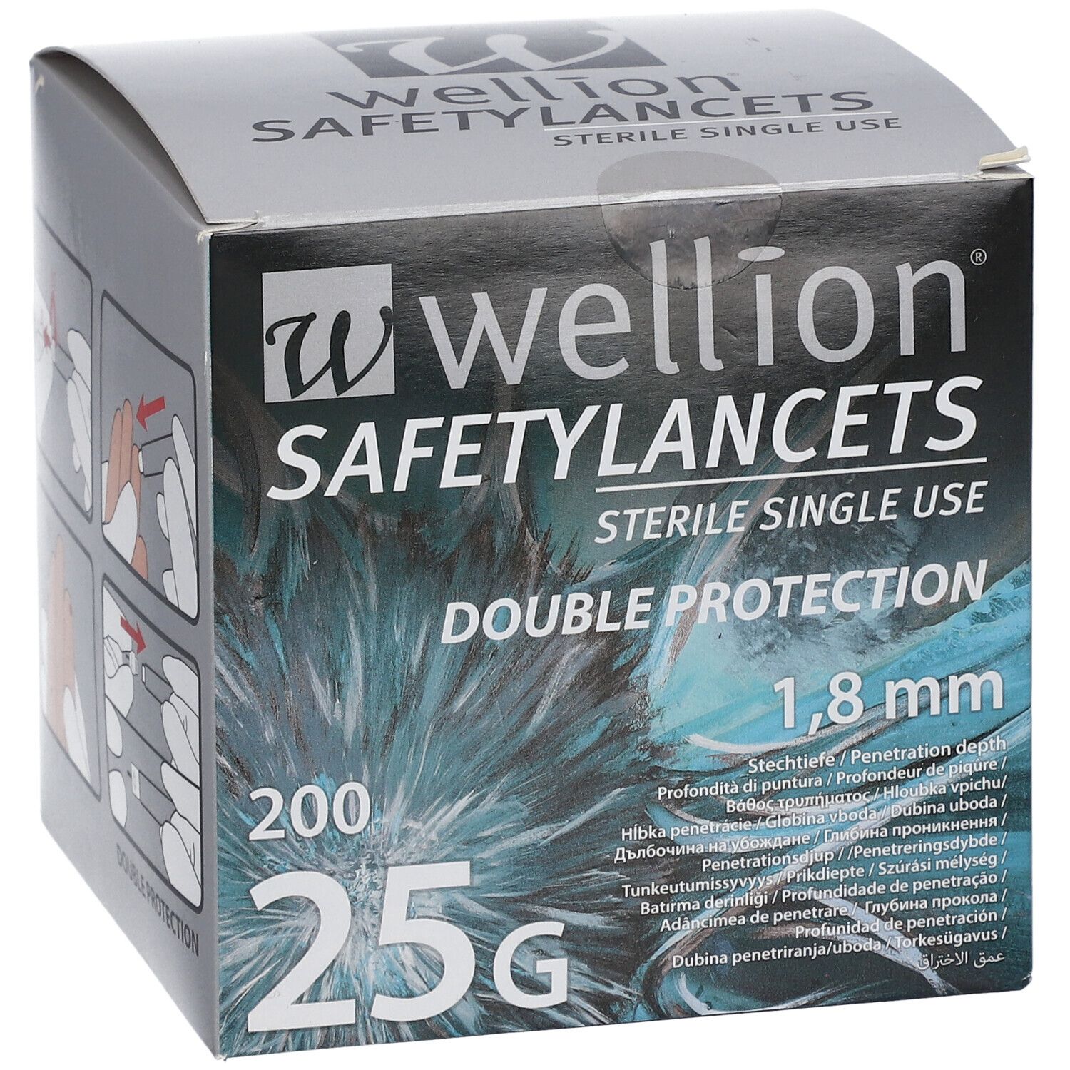 Wellion Safetylancets 25 G 1,8 mm