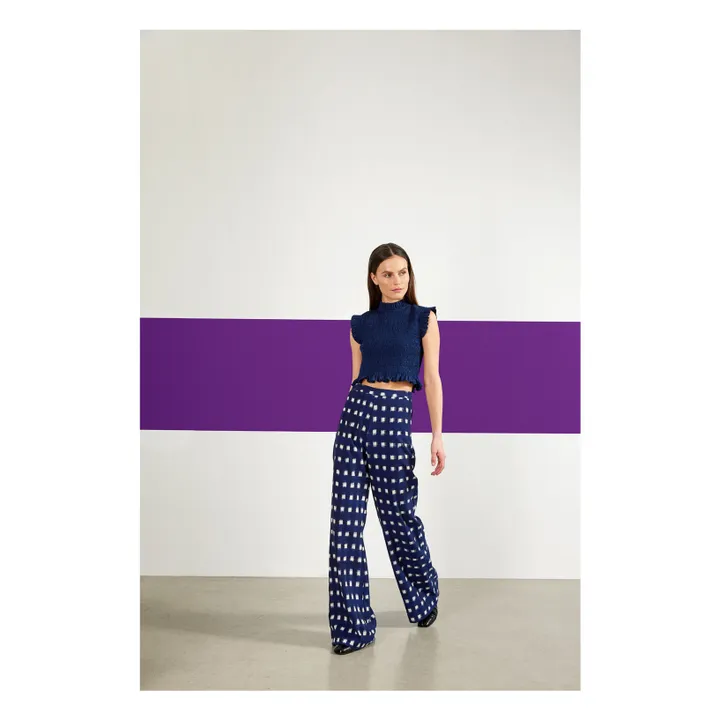 Maria de la Orden Pantalon Love Ikat | Bleu marine