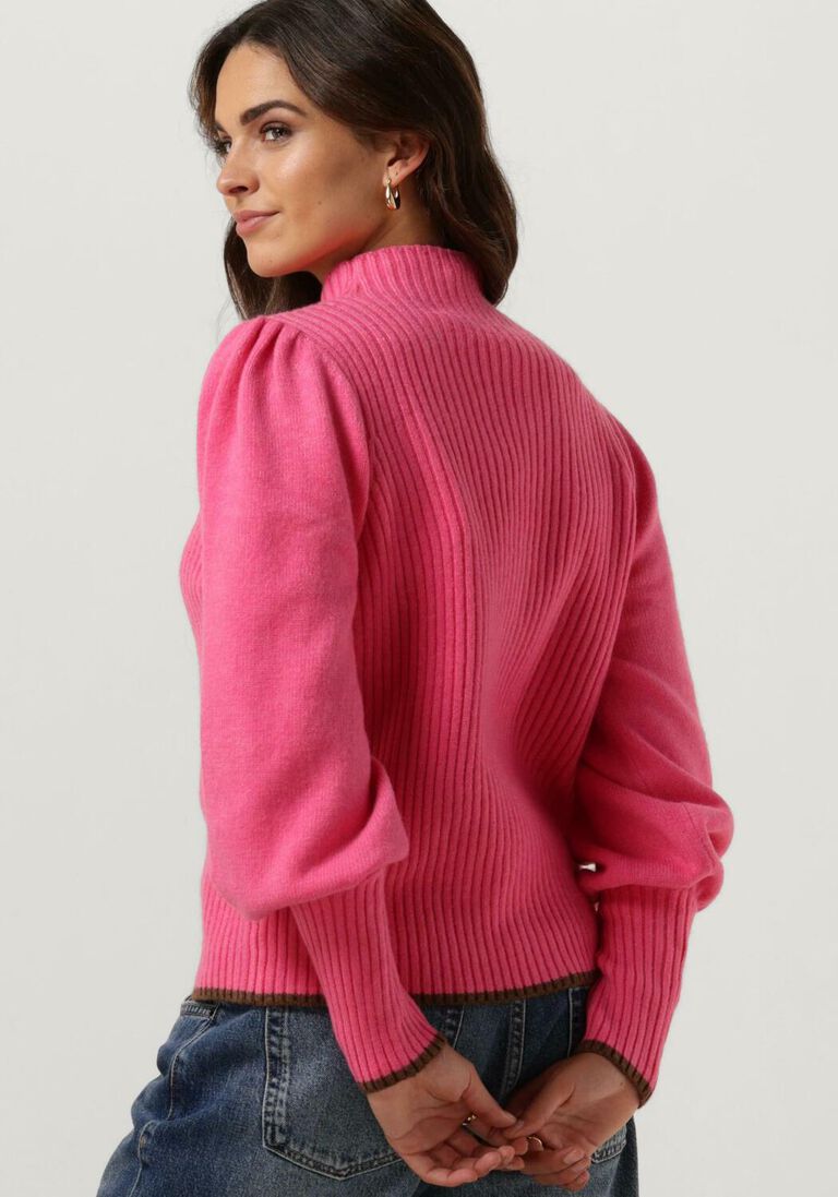 CO\\'COUTURE roze co'couture trui row puff rib knit