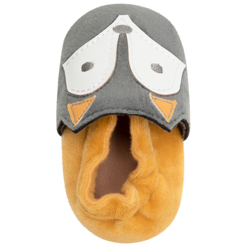 Chaussons pour bébé garçons motif renard - Gris foncé
