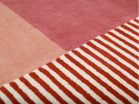 Tapis ovale en laine, tufté main KABAR - 150 x 230 cm - Rose