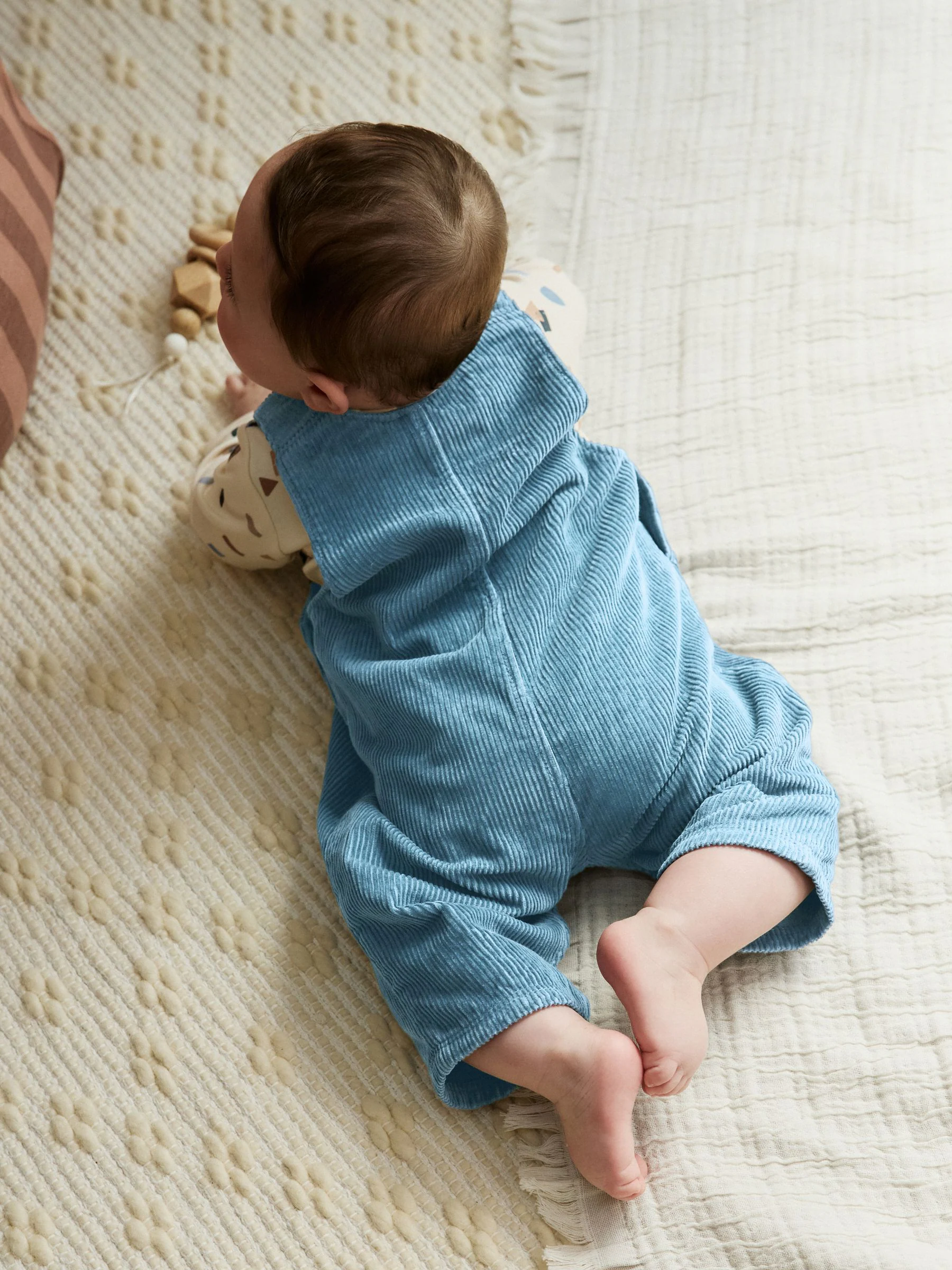 Normaal blauw - Babyset van tuinbroek en rompertje (0mnd-2jr)