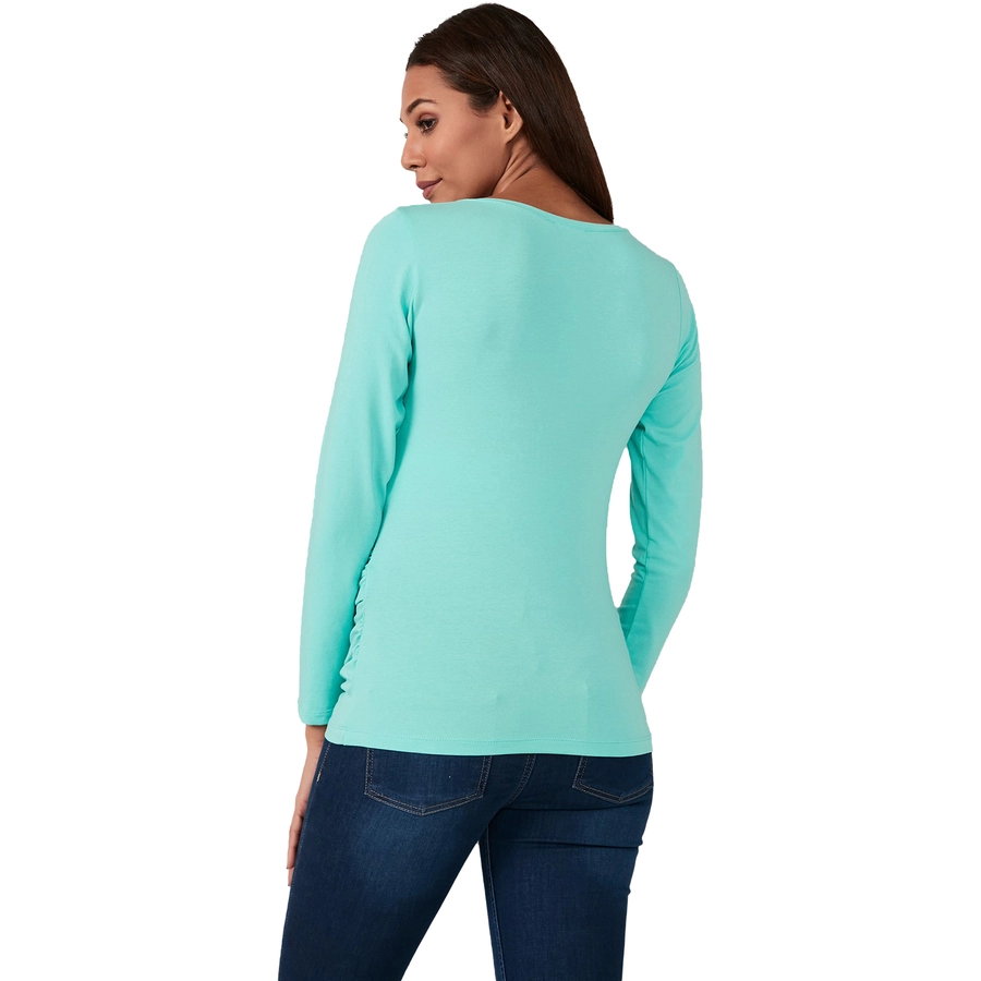 M.M.C. Umstandslangarmshirt Baby Füße mit Motiv Mint