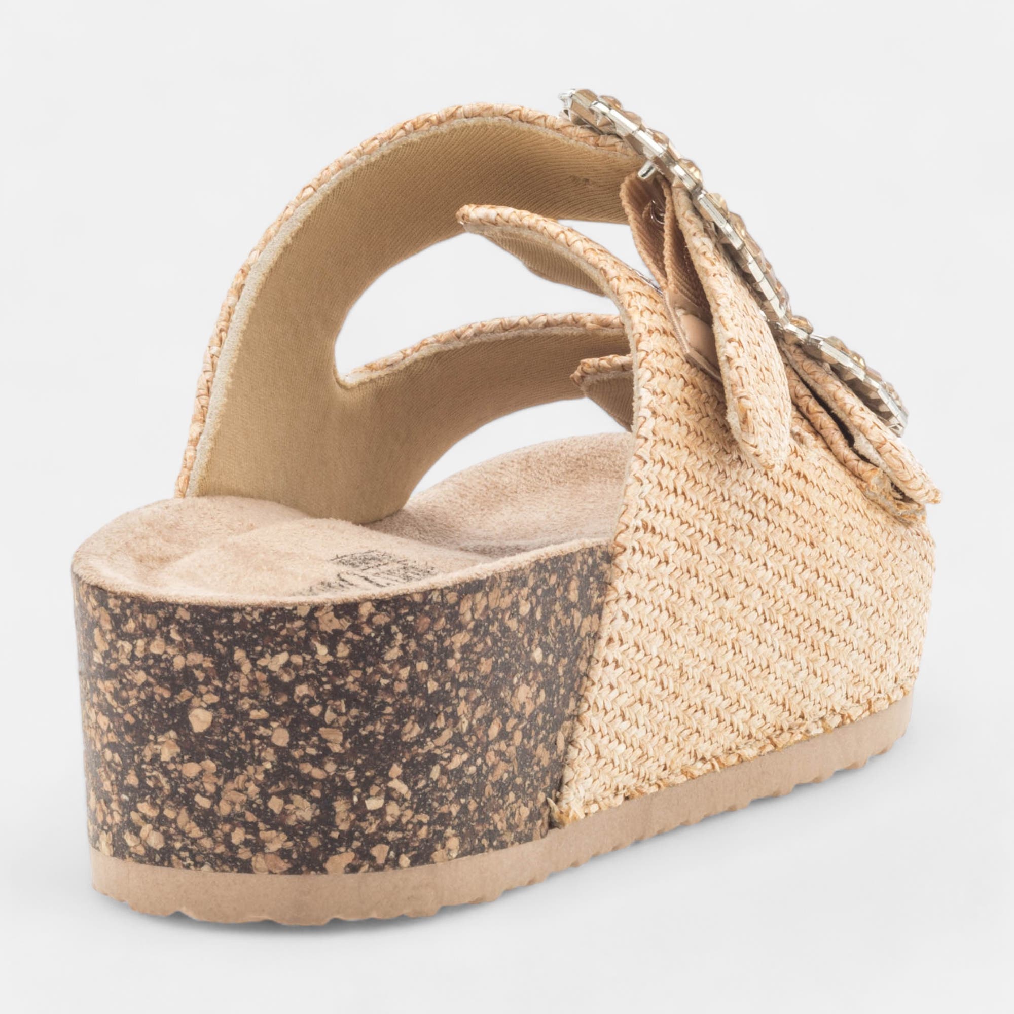 Mules semelle liège Femme beige