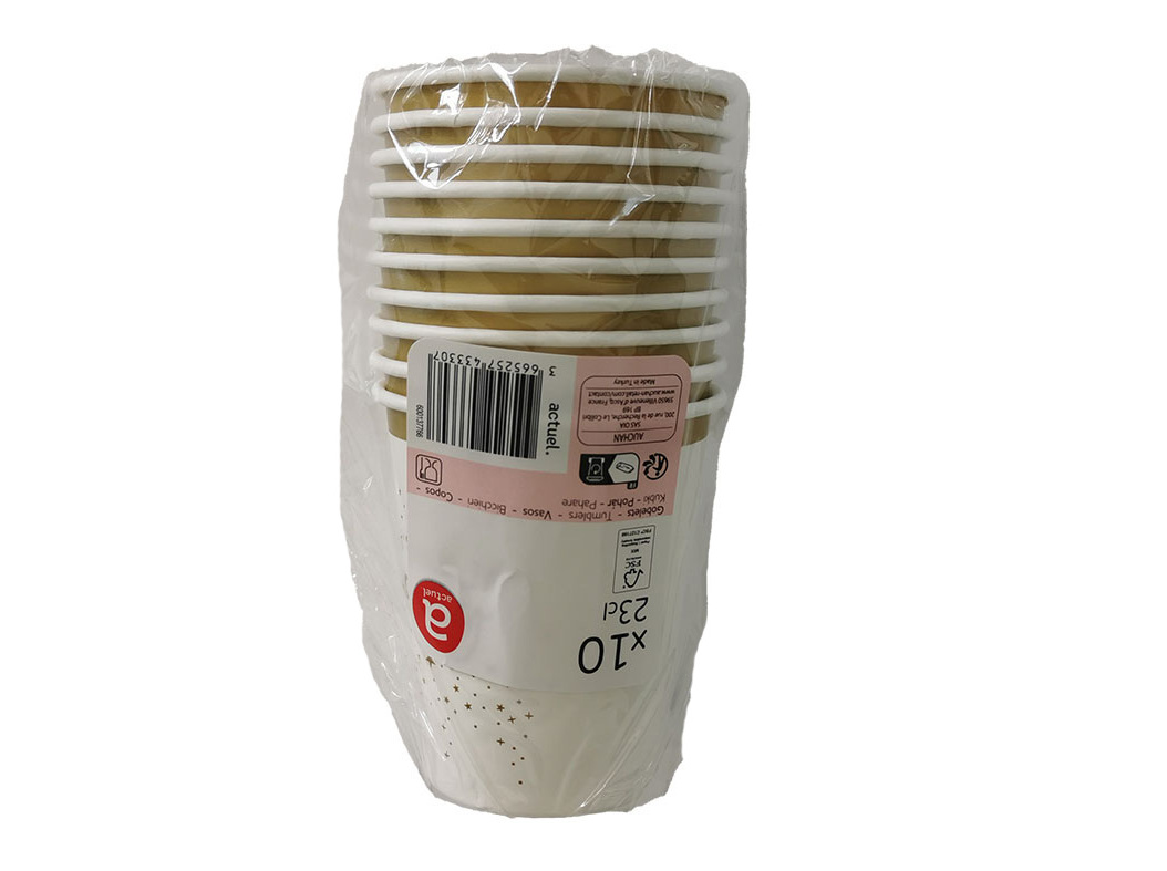 COPOS CARTÃO ACTUEL GOLDEN PARTY 23CL X10