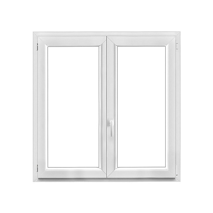 Fenêtre PVC 2 vantaux oscillo-battant GoodHome blanc - l.120 x h.125 cm